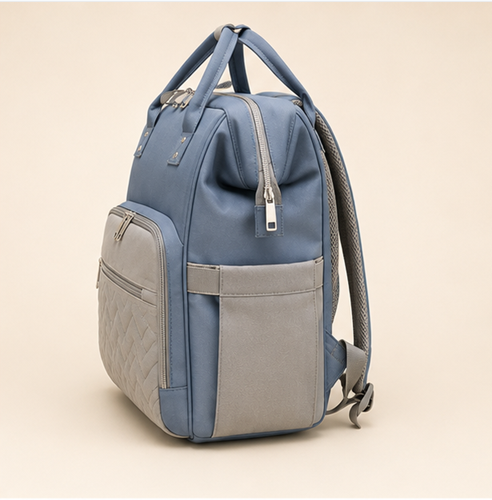 Mumzo Horizon Diaper Backpack – Dusty Blue