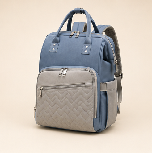 Mumzo Horizon Diaper Backpack – Dusty Blue