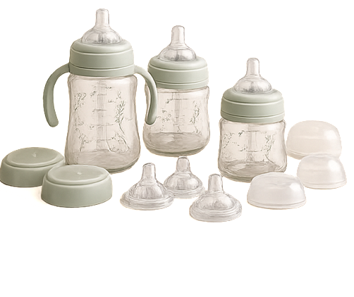 Mumzo Botanica Baby Feeding Bottle Set – Sage Green