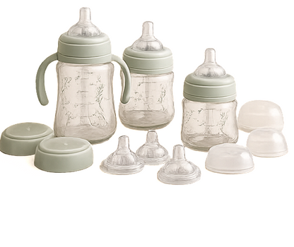 Mumzo Botanica Baby Feeding Bottle Set – Sage Green